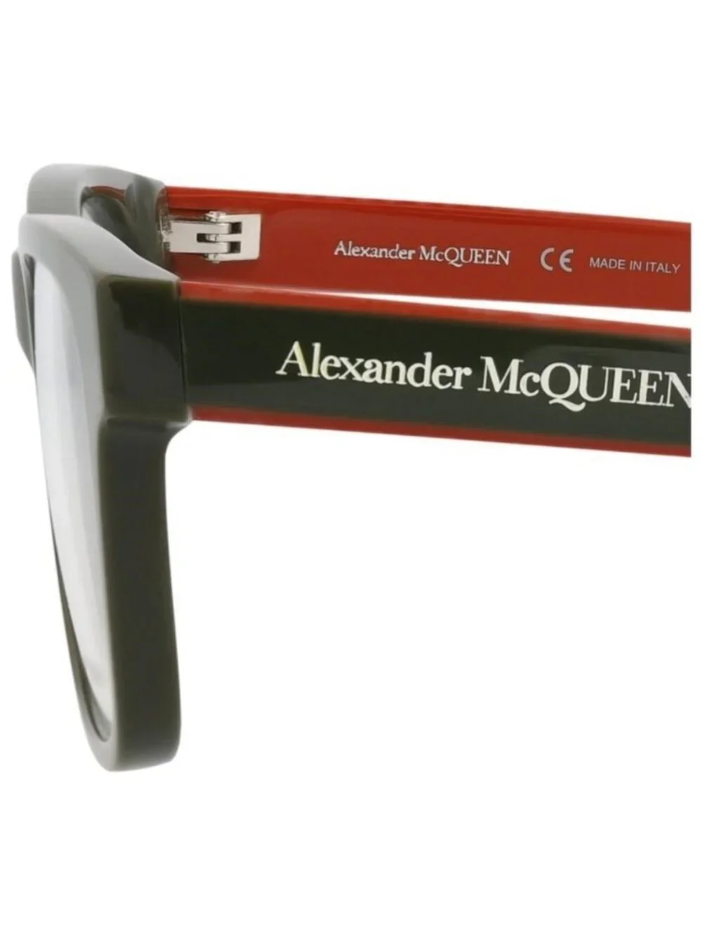 New Alexander McQueen Mens Square/Rectangle Green Green Transparent Fashion Desi